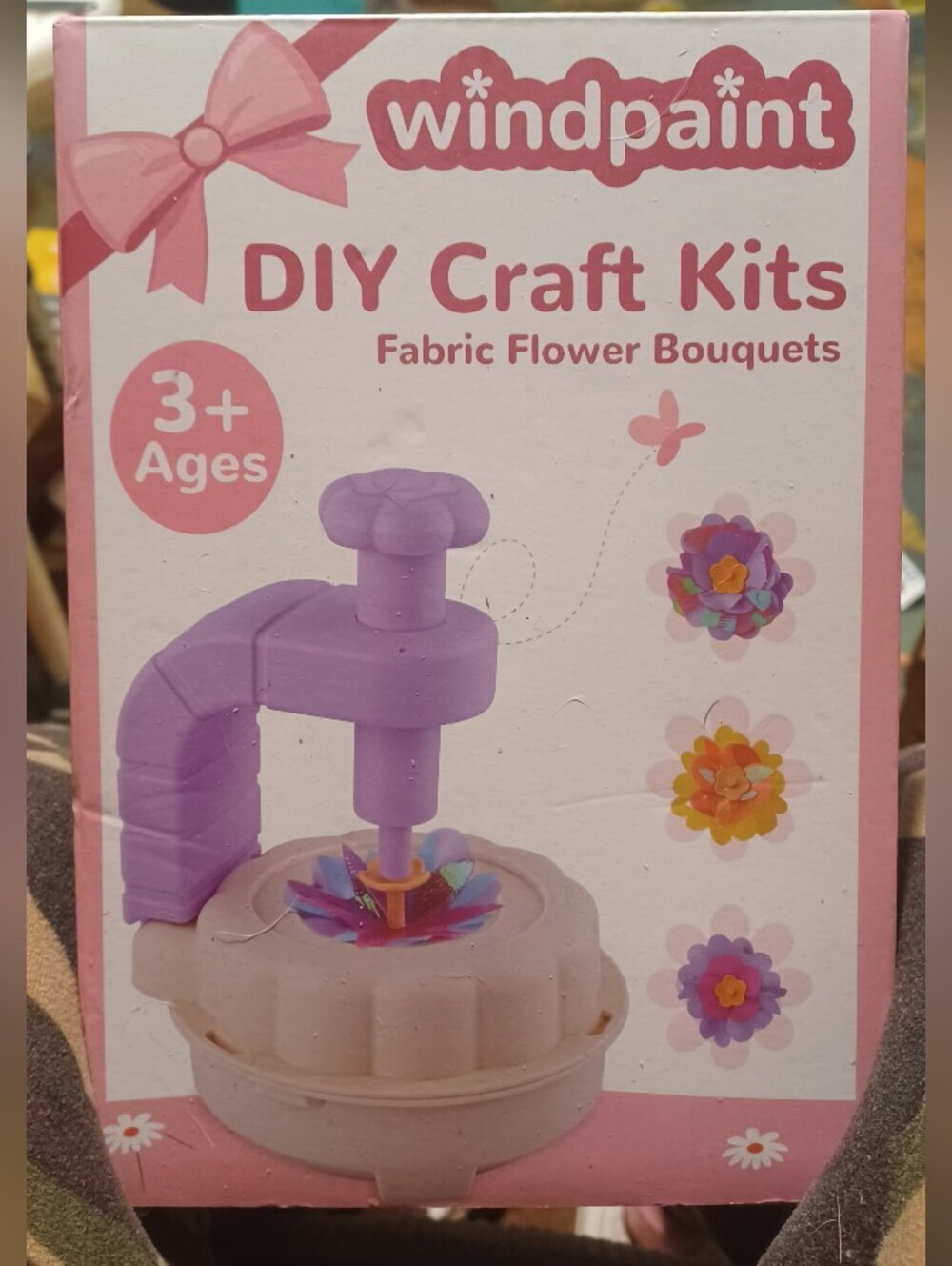 DIY Craft Kits Fabric Flower Bouquets - Pink and Purple